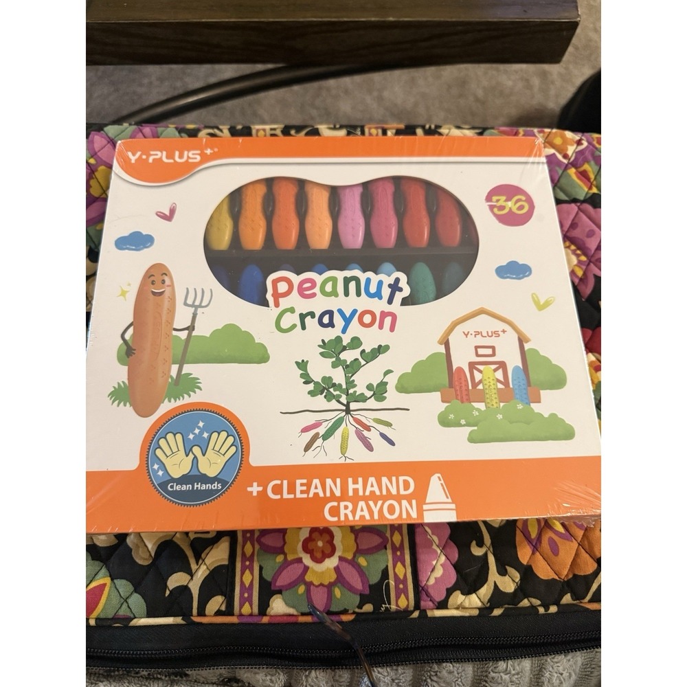 YPLUS Peanut Crayons for Kids, 36 Piece LARGE crayons Set With Coloring Books